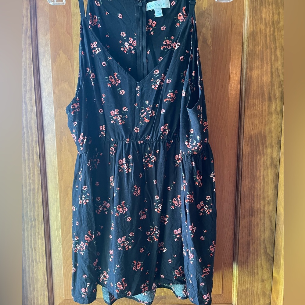 Boutique Babydoll Floral Tank Top 3X